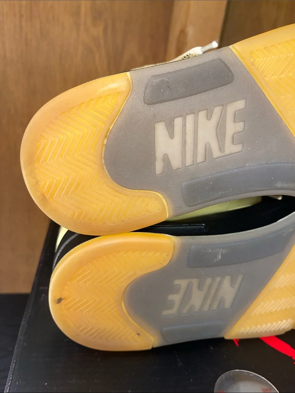 Jordan Retro 5 Sneakers in Sail, Yellow & Red